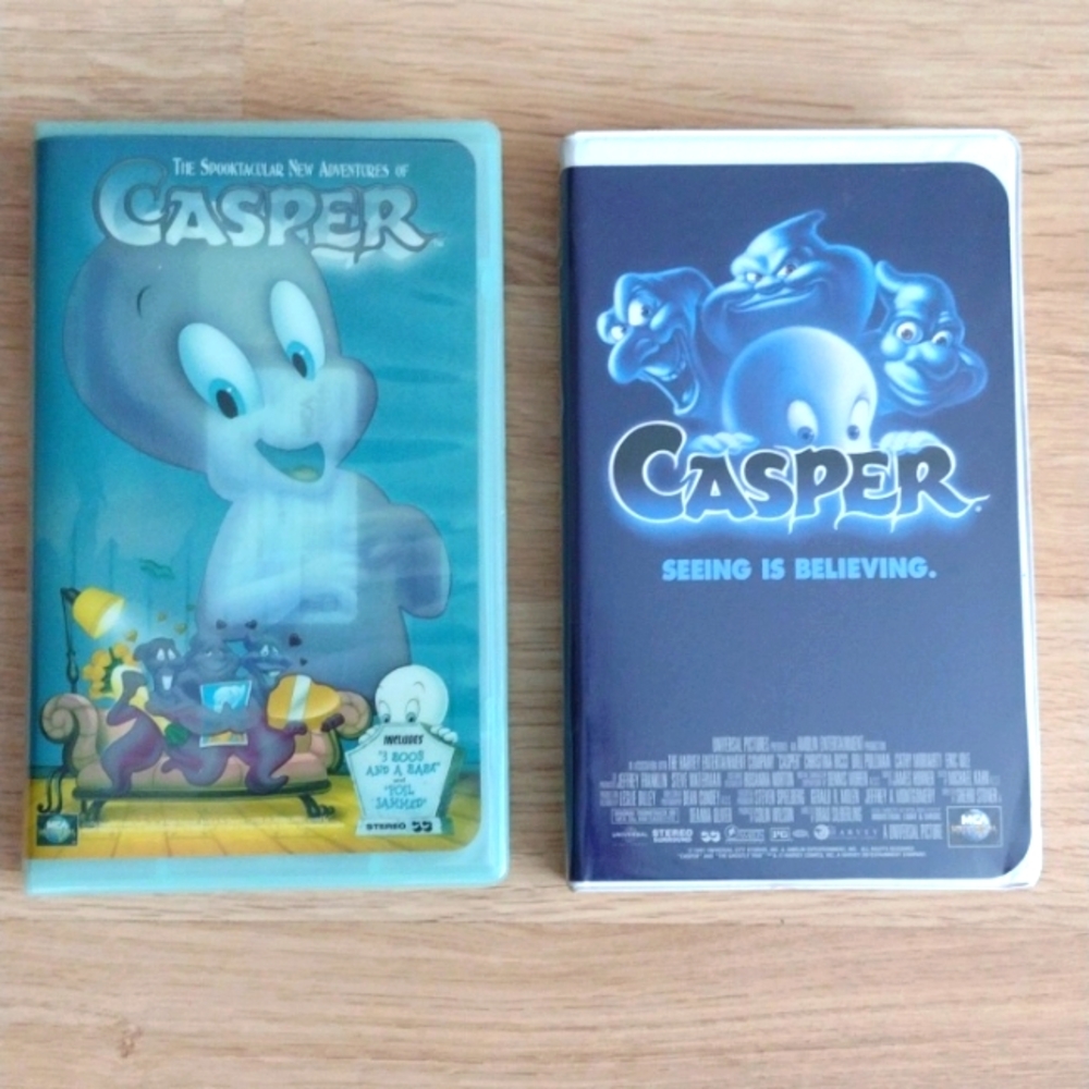 Casper New Adventures & Casper is Believing VHS 1995 MCA Universal